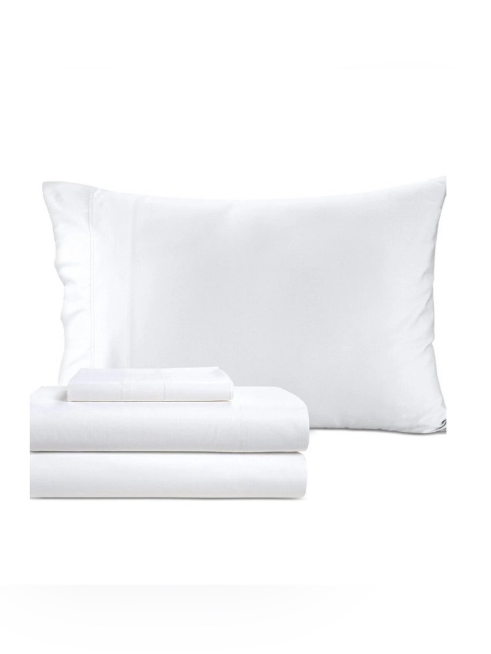 NWT SleepRX Macy's King Sheet Set Bright White Bamboo Cotton Cooling Bedding - Picture 2 of 6